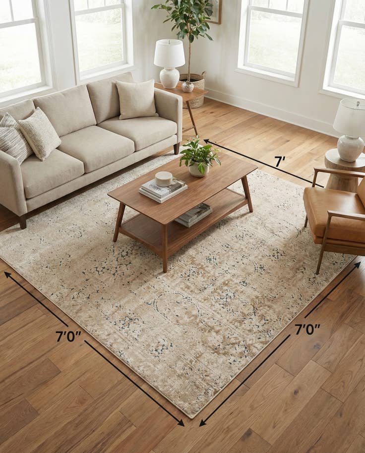 Detail image of 7' x 7' Villa Square Rug