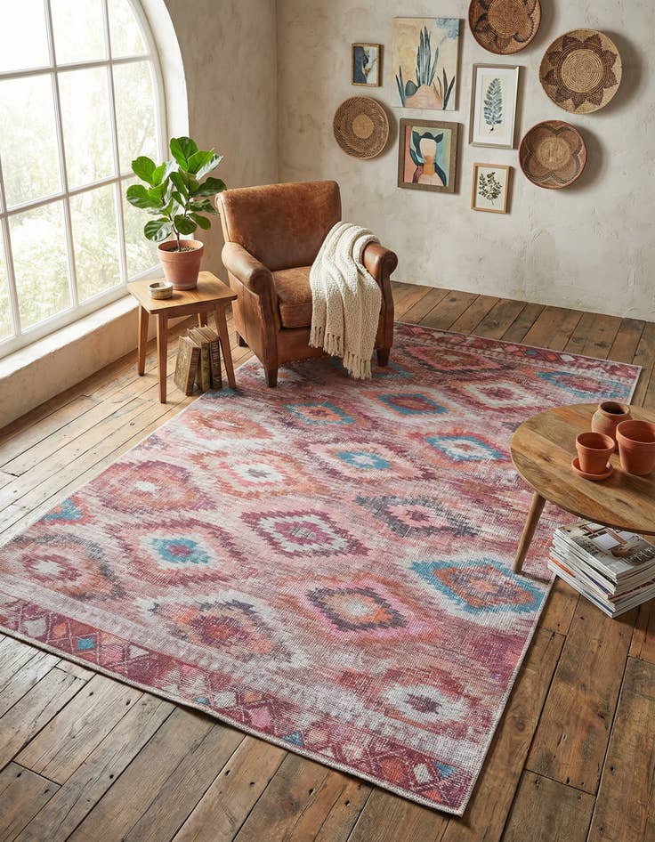 Detail image of  5' 3 x 8'  Washable Sisu Rug