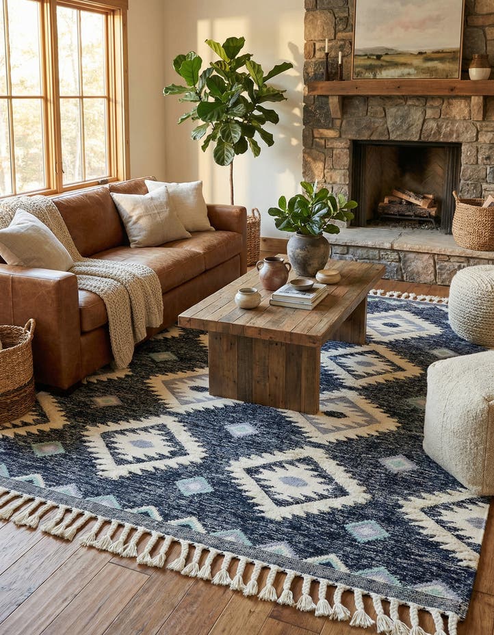 8' x 10' Hand Woven Arizona Wool Rug