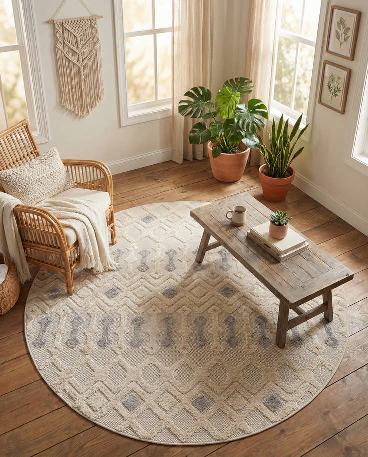 Detail image of 5' 3 x 5' 3 Arlo Round Rug