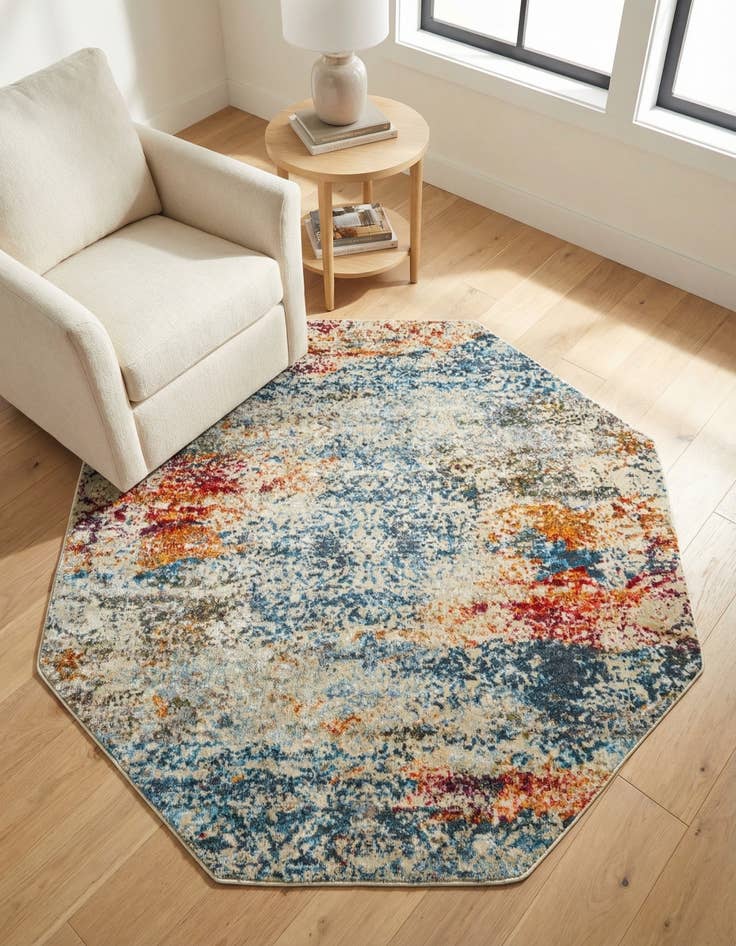 Detail image of 4' 3 x 4' 3 Santiago Octagon Rug