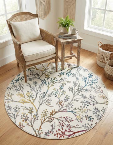 4' x 4' Blossom Round Rug