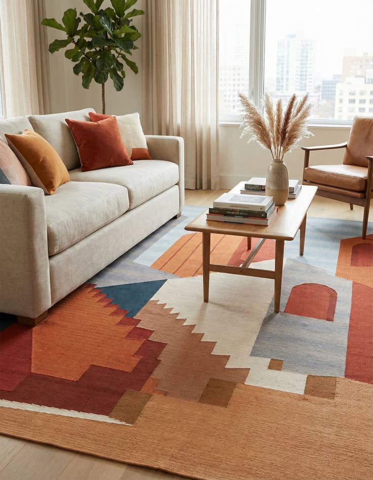 Detail image of 7' 10 x 10'  Washable Modern Indoor / Outdoor Rug