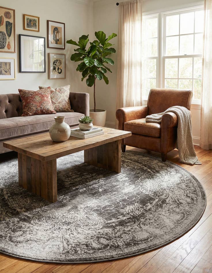 Detail image of 7' 10 x 7' 10 Aarhus Round Rug