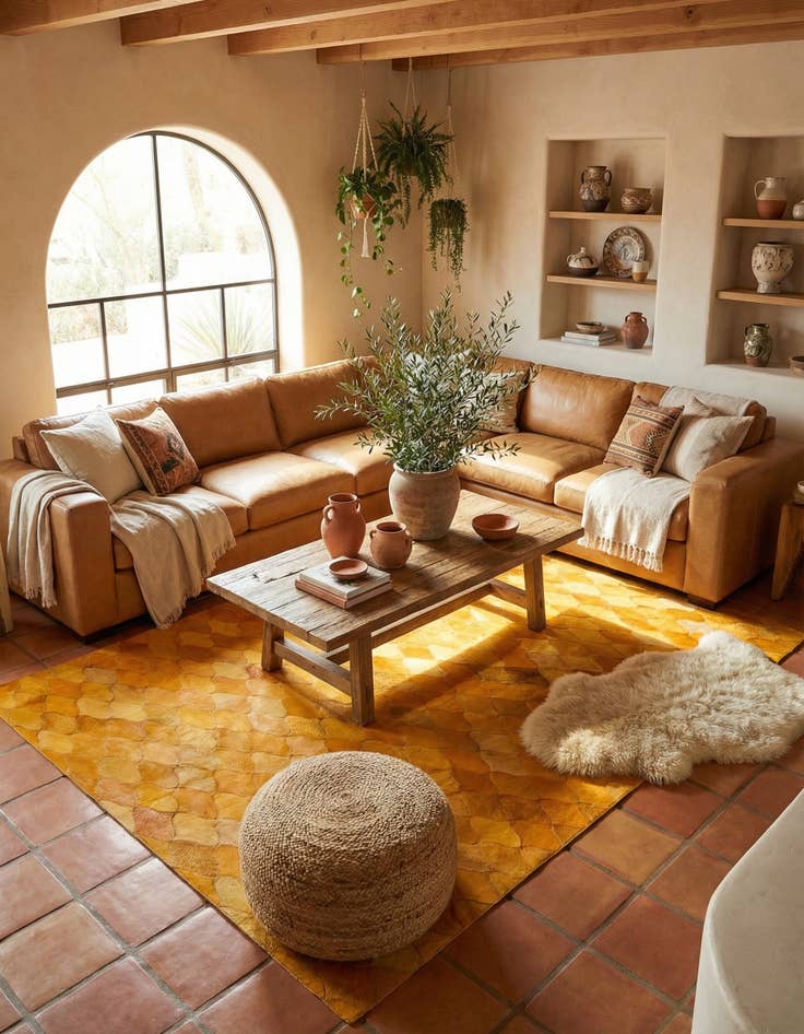 Detail image of 5' 1 x 8' Cowhide Stocks Rug