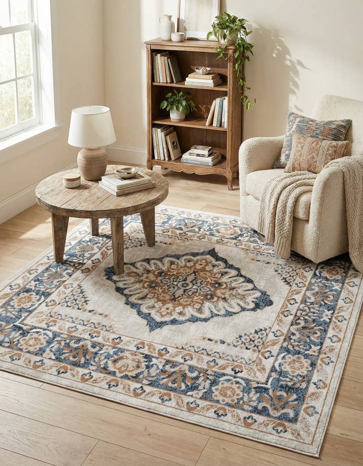 Detail image of 7' 10 x 7' 10 Oxford Square Rug