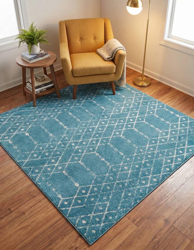 Detail image of 5' 3 x 5' 3 Paxon Trellis Square Rug