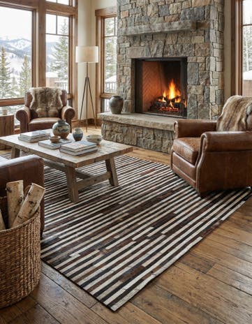 5' 1 x 8' Cowhide Rug