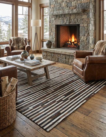 5' 1 x 8' Cowhide Rug