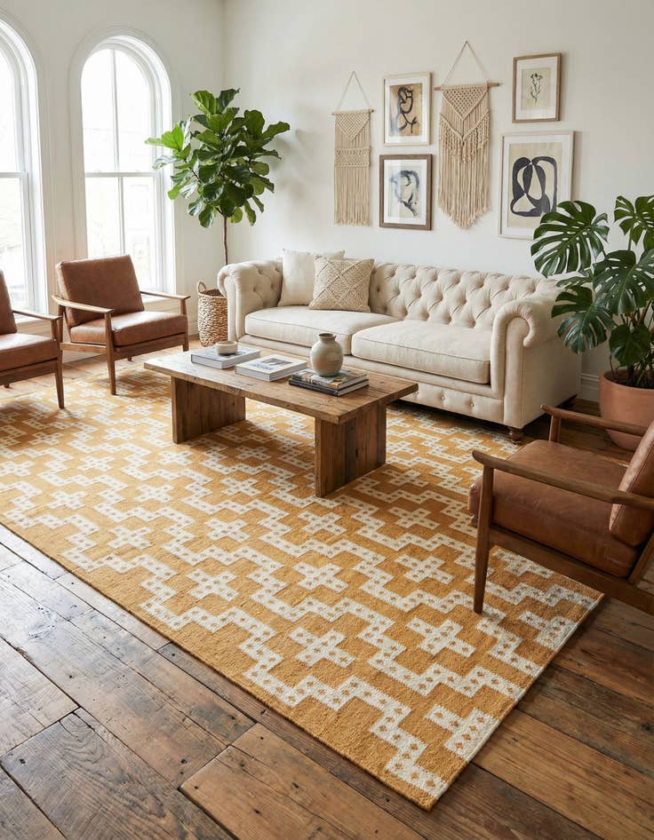 Detail image of 10' x 14' 1 Hand Woven Kilim Wool Rug