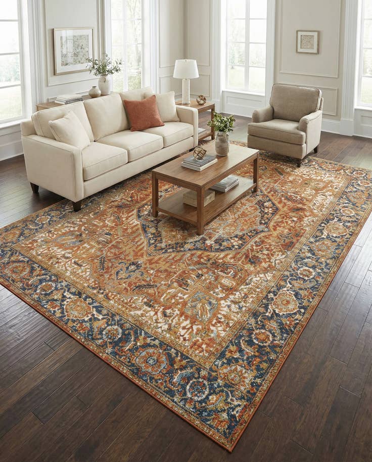 Detail image of 7' 10 x 10' Easy-Clean Traditional Indoor / Outdoor Rug