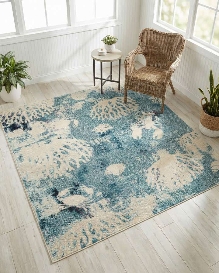 5' 3 x 5' 3 Washable Amalfi Square Rug