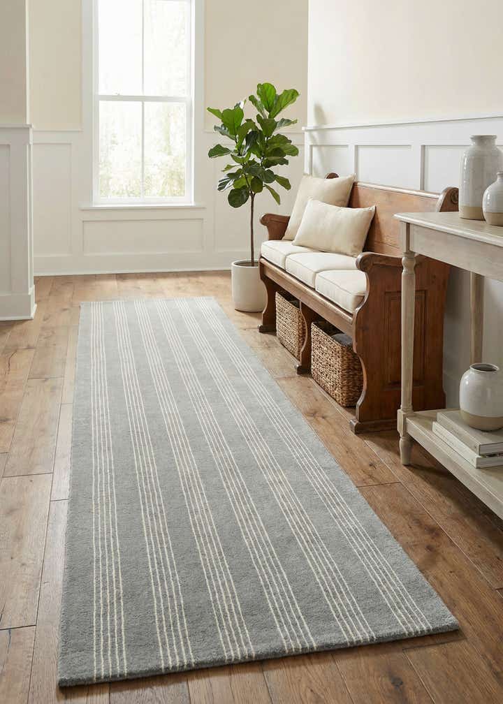 3' 3 x 12' Jill Zarin Striped Wool Runner Rug