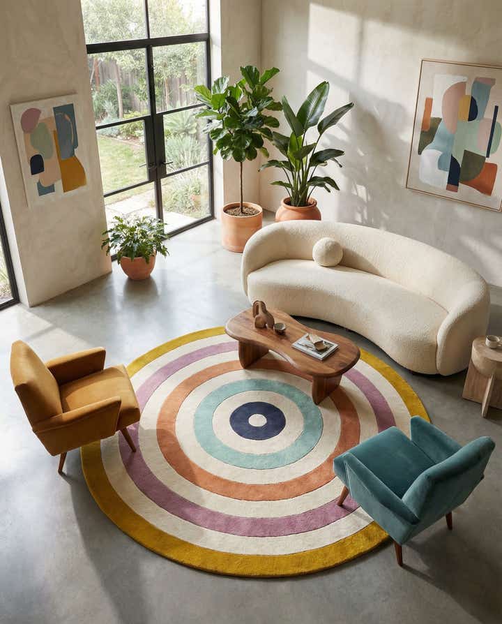 7' 10 x 7' 10 Hand Tufted Wool Round Rug