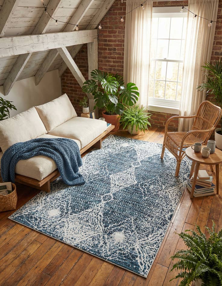 Detail image of 5' 3 x 8' Kamala Washable Rug