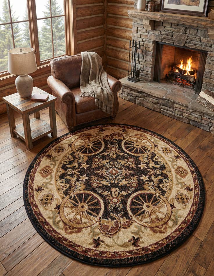 Detail image of 4' x 4' Pioneer Round Rug