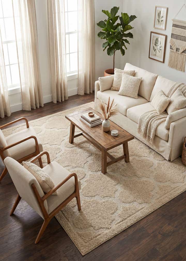 8' x 10' Trellis Shag Rug