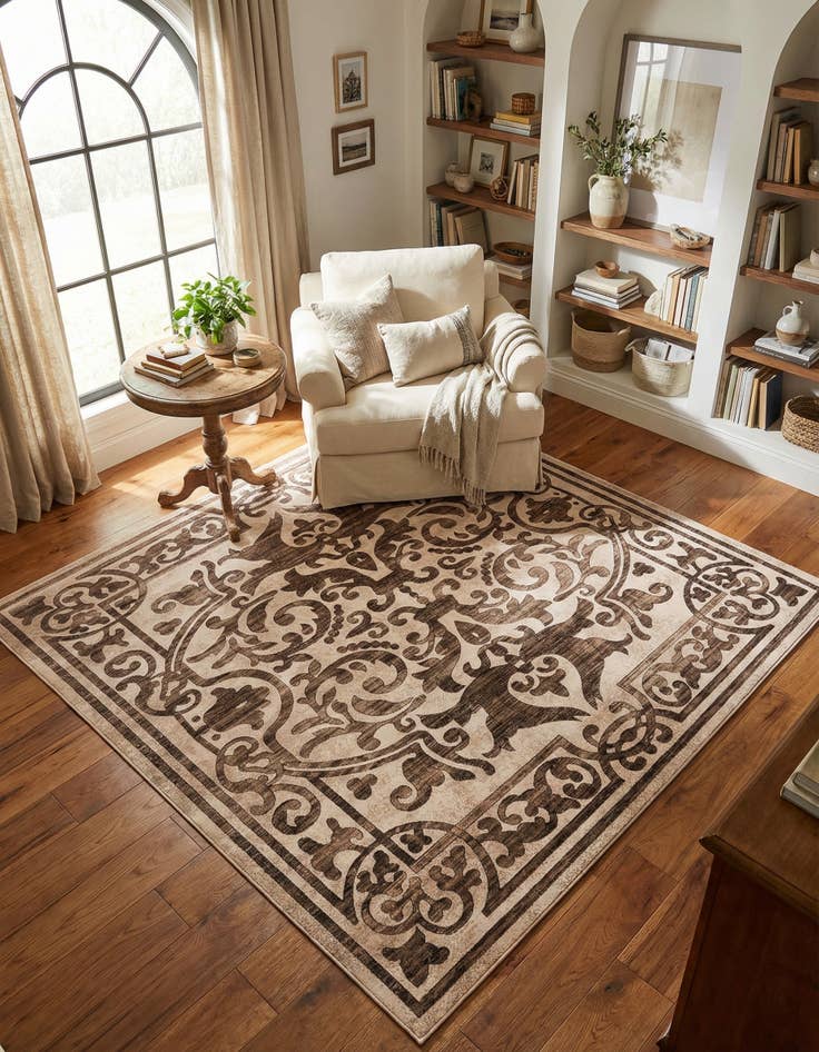 Detail image of 10' 8 x 10' 8 Hermitage Square Rug