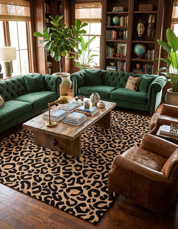 9' x 12' Hand Tufted Safari Wool Rug