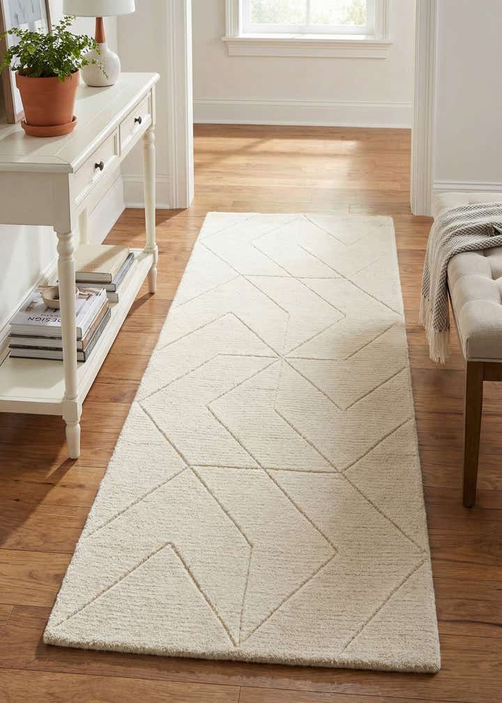 2' x 5' 1 WoolCraft Geometric Runner Rug