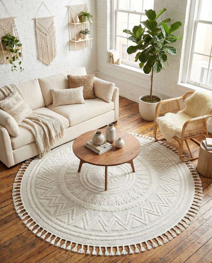 7' 10 x 7' 10 Boho Round Rug