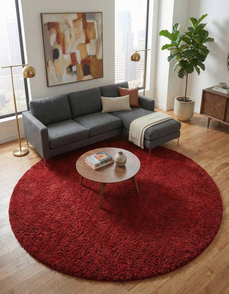 Detail image of 10' 2 x 10' 2 Everyday Shag Round Rug