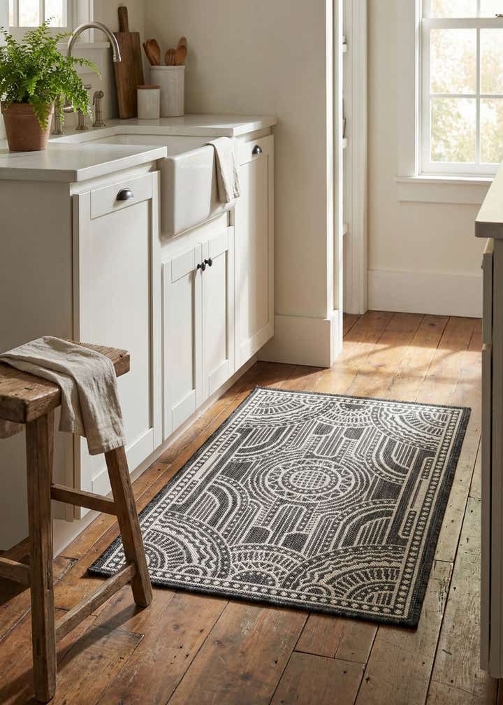 2' x 3' Easy-Clean Traditional Indoor / Outdoor Rug