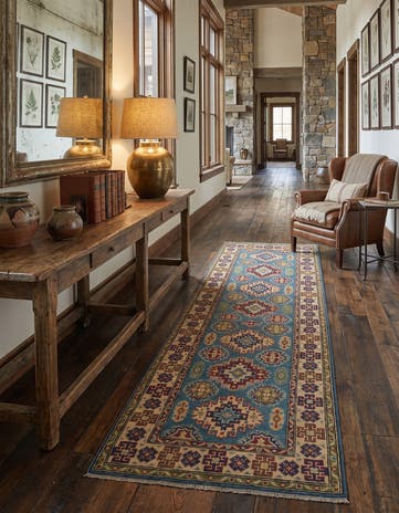 2' 7 x 9' 10 Hand Knotted Kazak Runner Rug