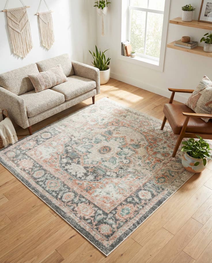 Detail image of 5' x 5' Madeline Vintage Square Rug