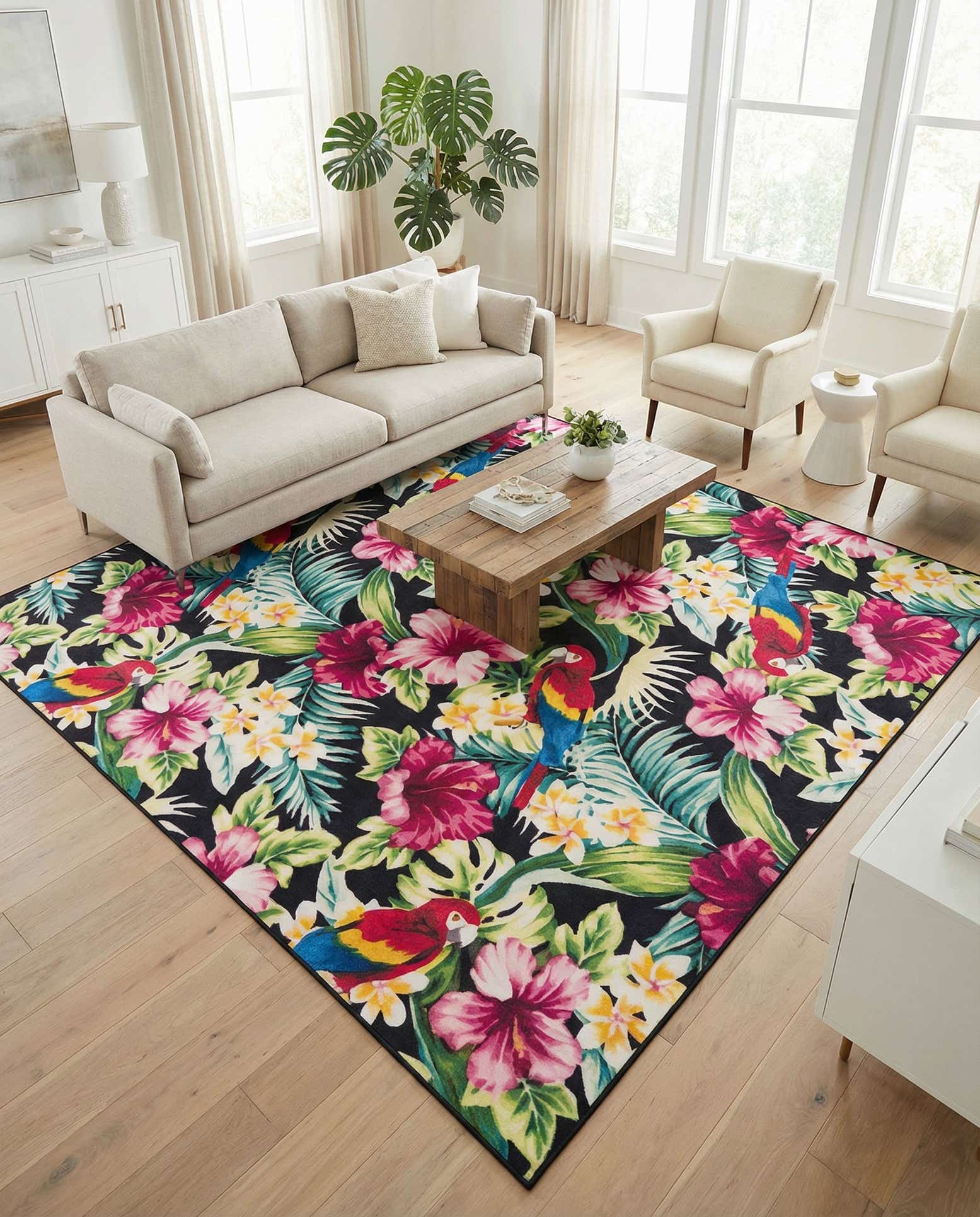 10' x 10' Easy-Clean Jill Zarin Caribbean Indoor / Outdoor Square Rug