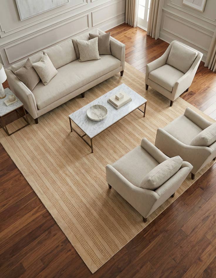 Detail image of 7' 10 x 7' 10 Jill Zarin Striped Wool Square Rug