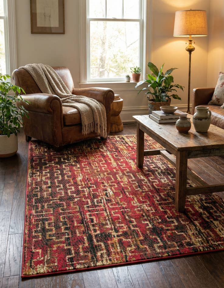 Detail image of 5' 3 x 7' Saturn Rug