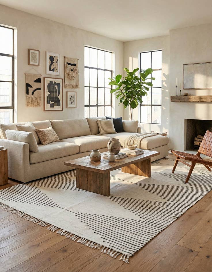 Detail image of 9' x 12'  Hand Woven Chindi Cotton Rug