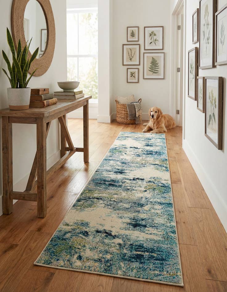 Detail image of 2' x 8'  Washable Spectrum Runner Rug