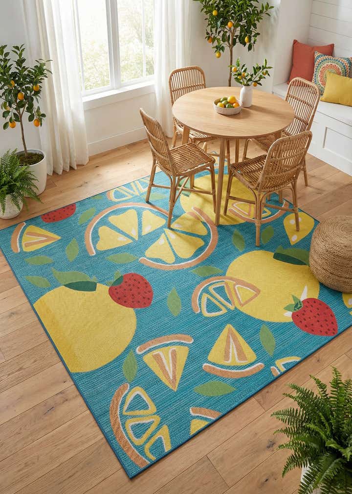10' x 10' Easy-Clean Baja Indoor / Outdoor Square Rug