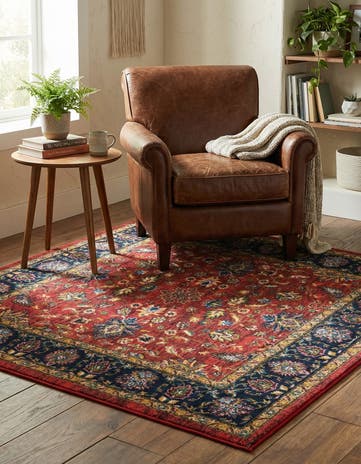 Classic Red Medina Square Rug