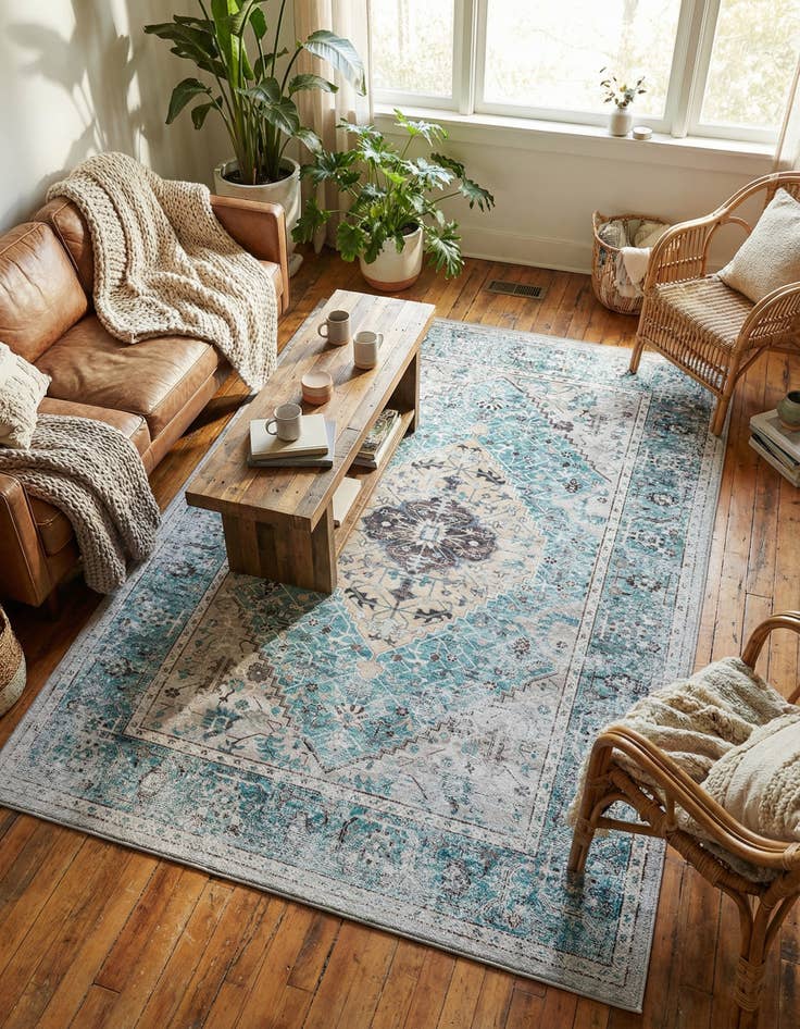 Detail image of 5' x 8' Washable Yara Rug