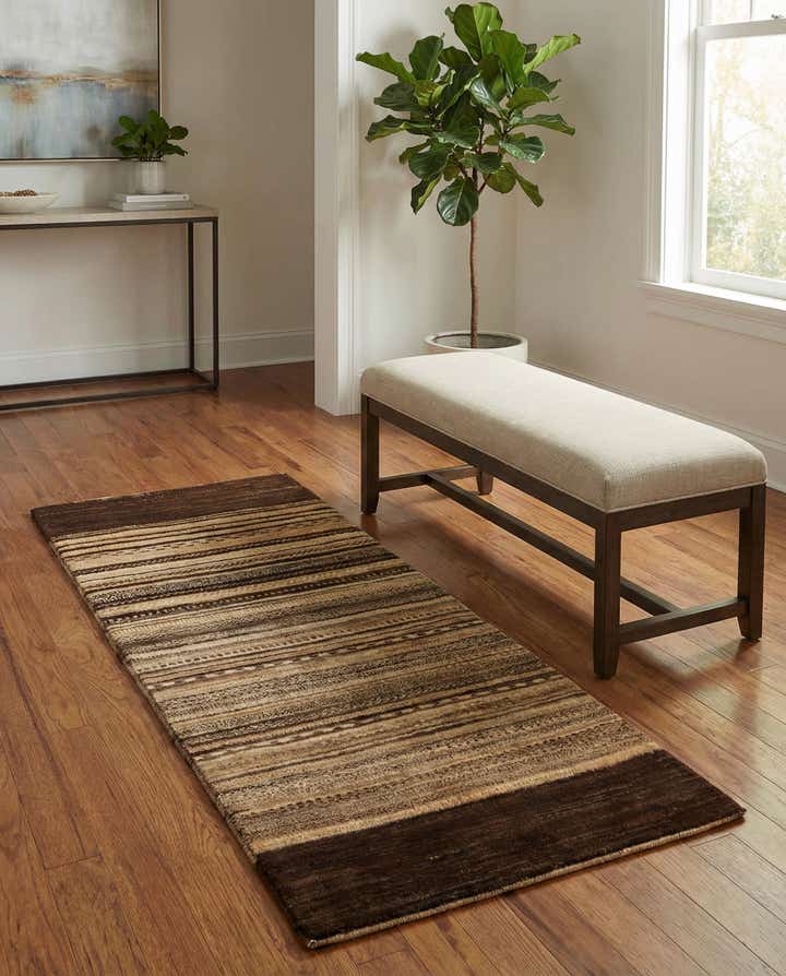 2' 3 x 4' 7 Hand Knotted Kashkuli Gabbeh Oriental Wool Runner Rug