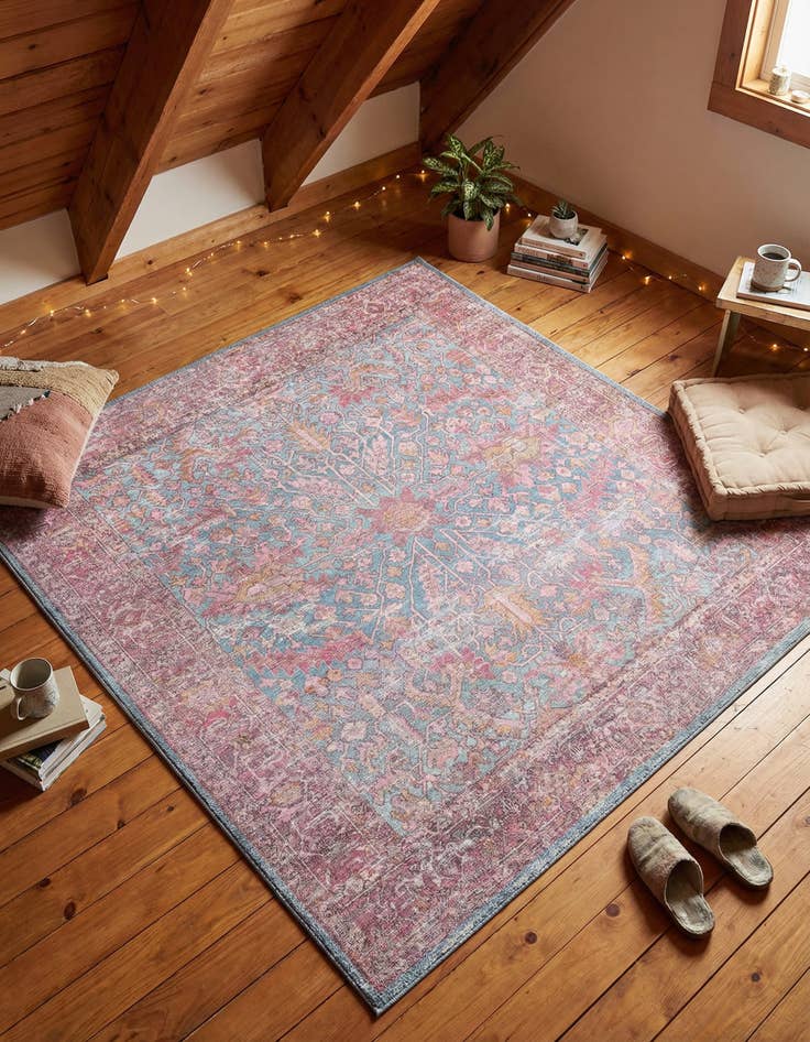 Detail image of 5' 3 x 5' 3 Washable Mangata Square Rug