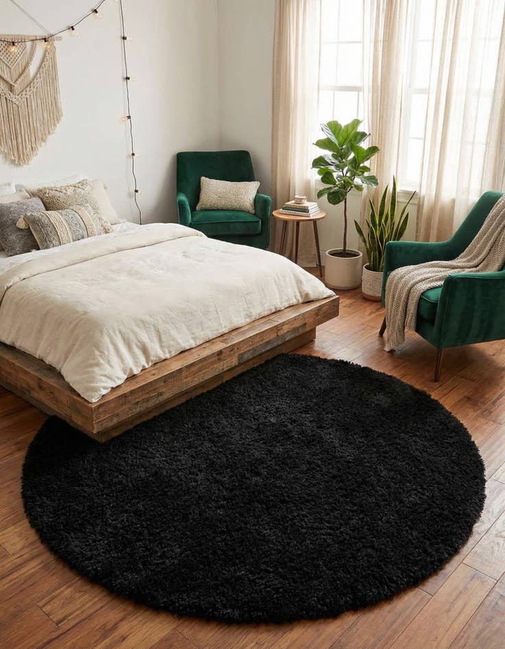 Detail image of 6' 7 x 6' 7 Infinity Shag Round Rug