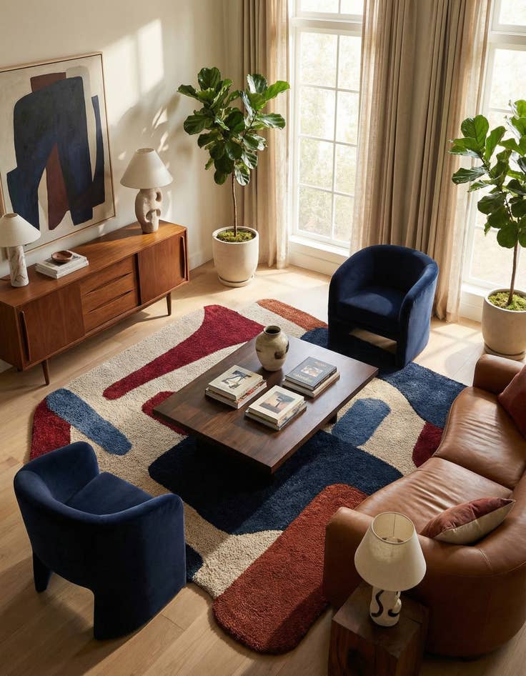 Detail image of 8' x 8' Handtufted Wool Square Rug