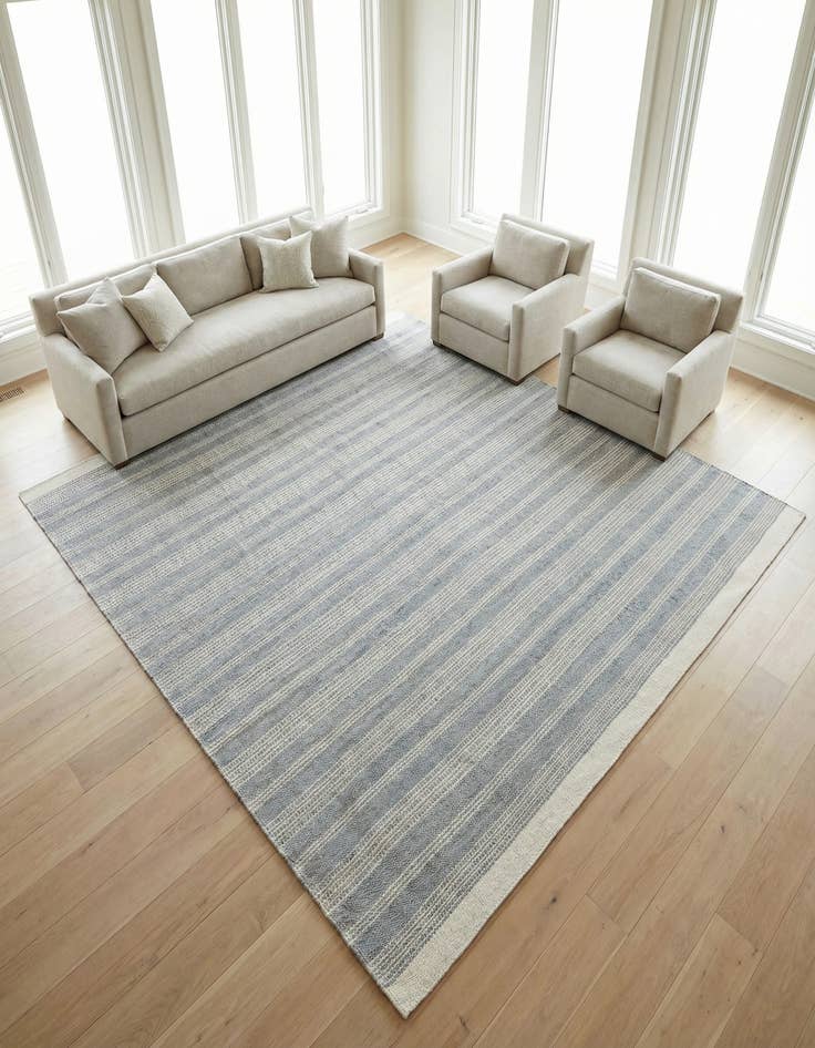 Detail image of  10' x 10'  Hand Woven Lariat Square Rug