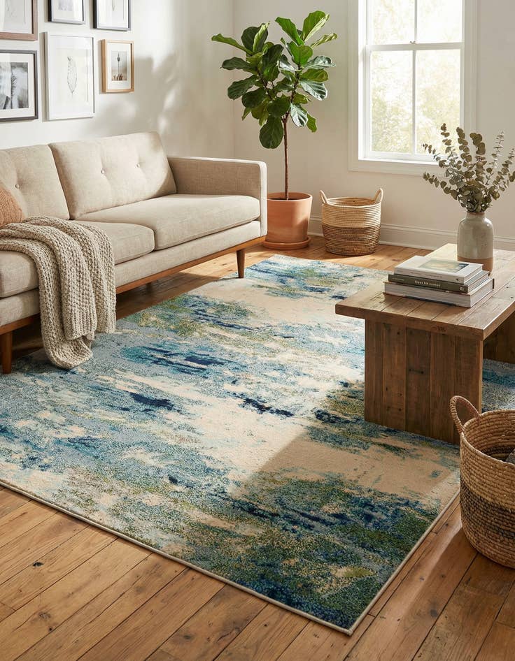 Detail image of 6' x 9'  Washable Spectrum Rug