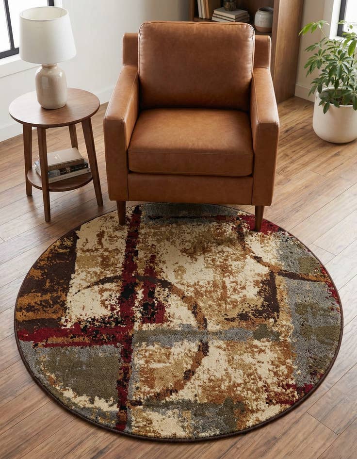 Detail image of 3' x 3' Coffee Shop Round Rug