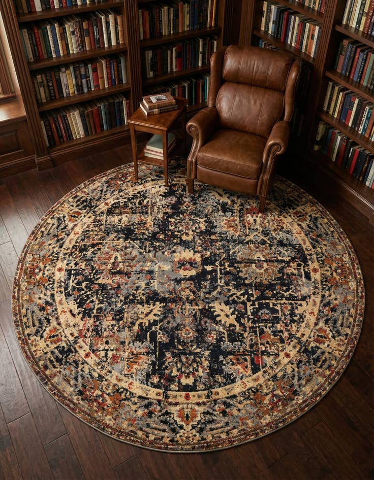Detail image of 7' x 7' Saturn Round Rug