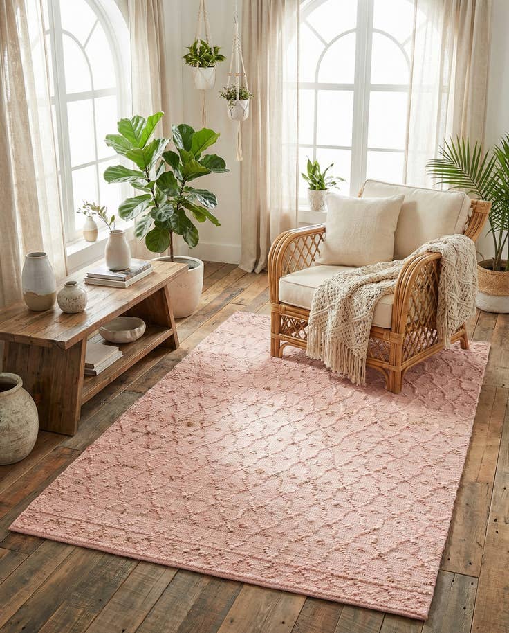 Detail image of 5' 3 x 8' Hand Woven Larsa Jute Rug