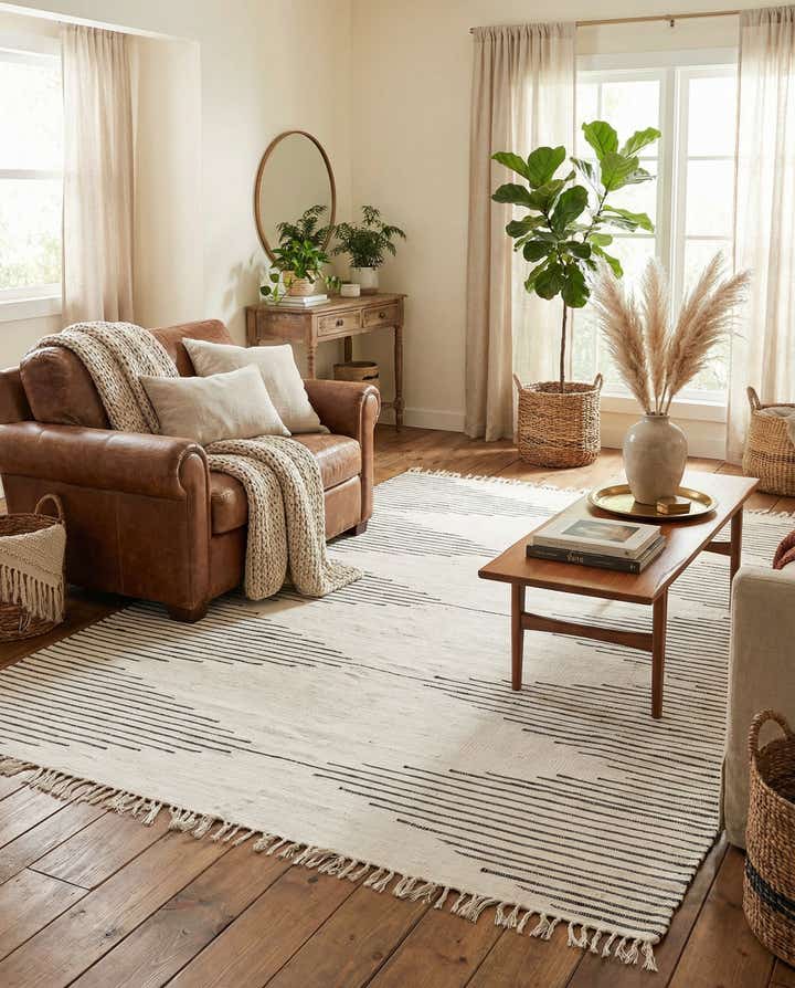 8' x 11' Hand Woven Chindi Cotton Rug