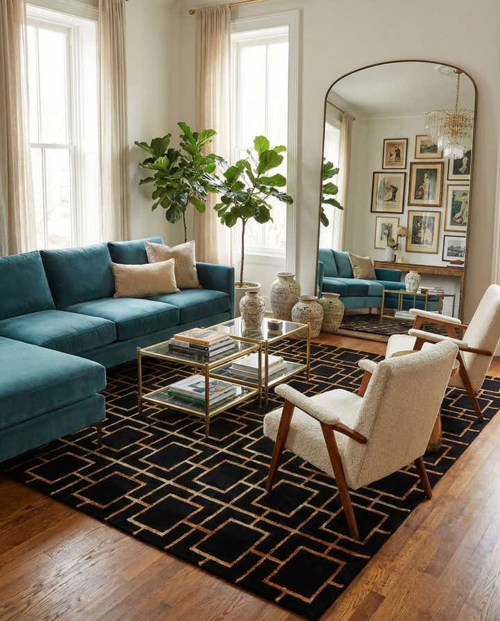 10' x 10' Marilyn Monroe™ Glam Deco Square Rug