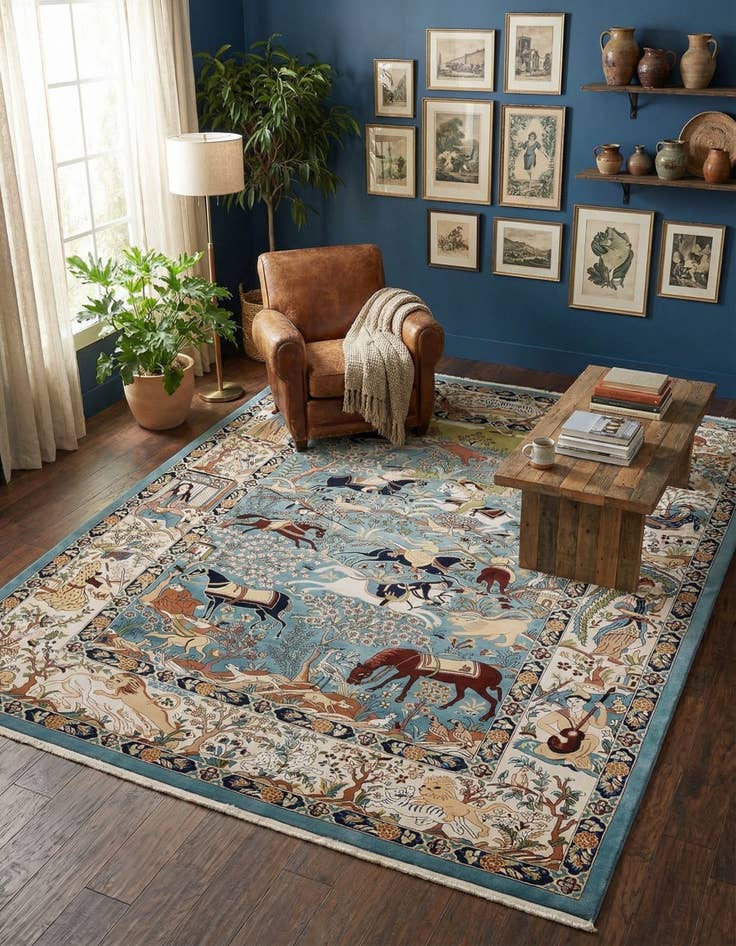 Detail image of 10' x 13' Nain Design Rug