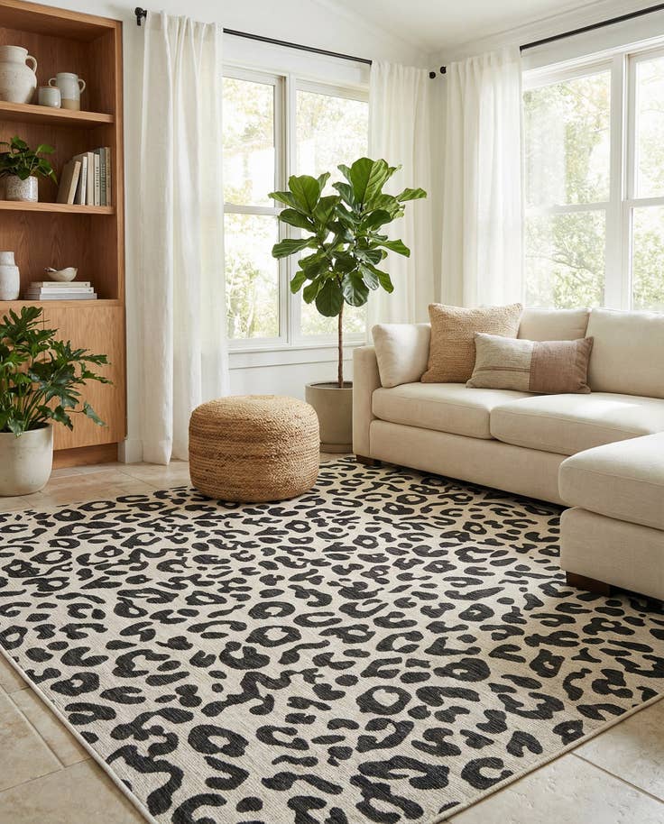 Detail image of 10' x 10' Easy-Clean Safari Indoor / Outdoor Square Rug